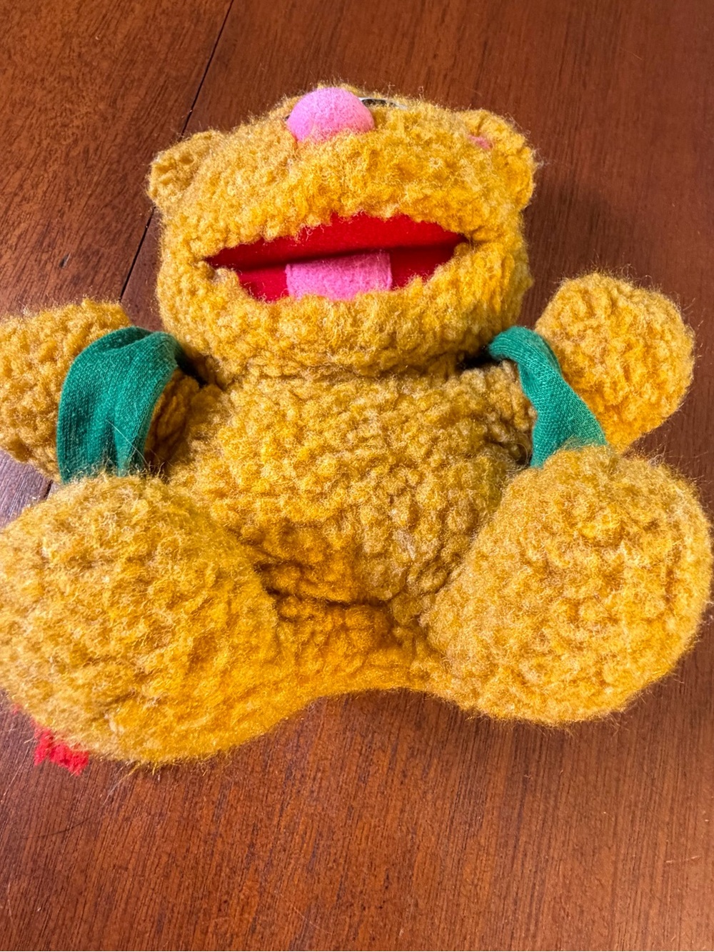 Vintage 1987 Henson Baby Fozzie Bear Stuffed Plush With Holiday Scarf - Picture 4 of 9